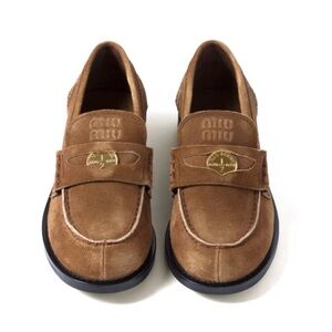 Miu Miu Suede Penny loafers